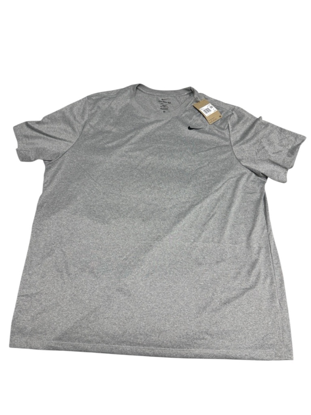 Nike Short Sleeve Athletic Tee in Heather Gray